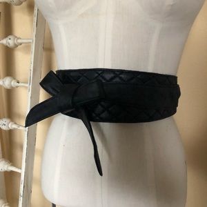 2 faux leather belts